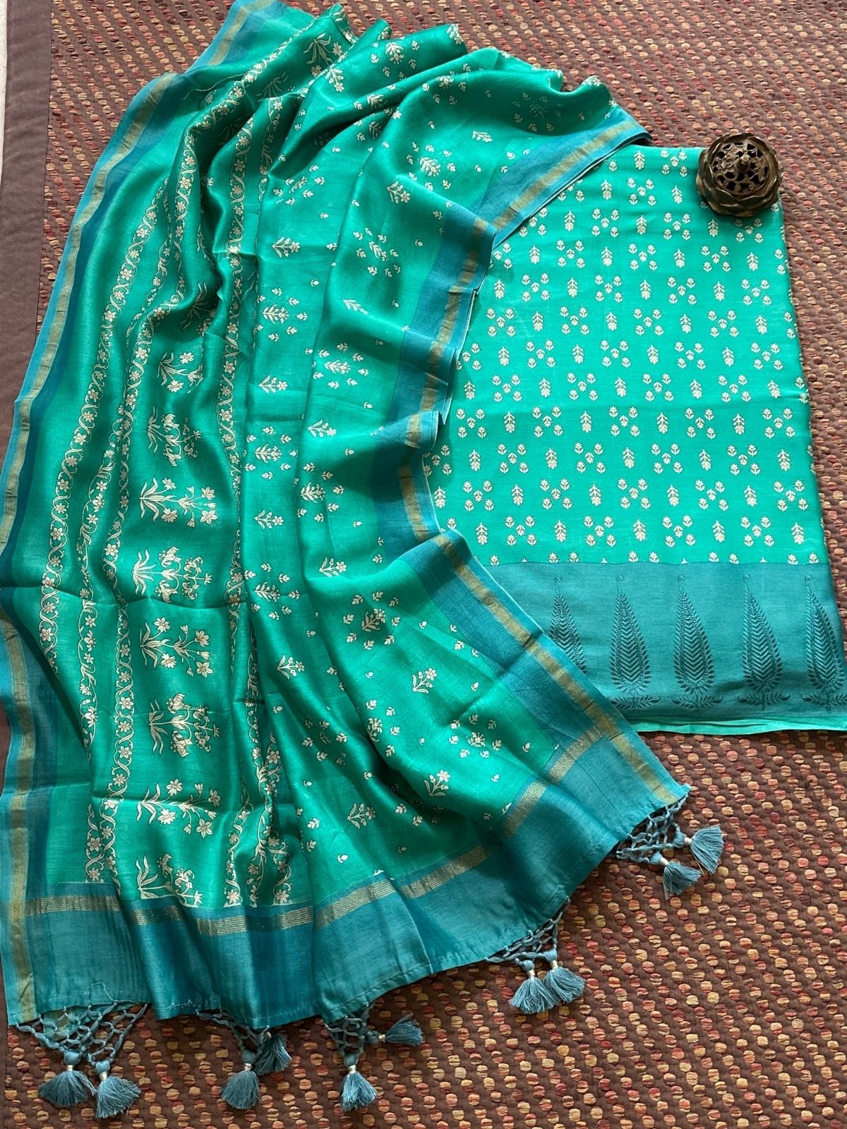 Premium Maheshwari Silk Unstitched Set